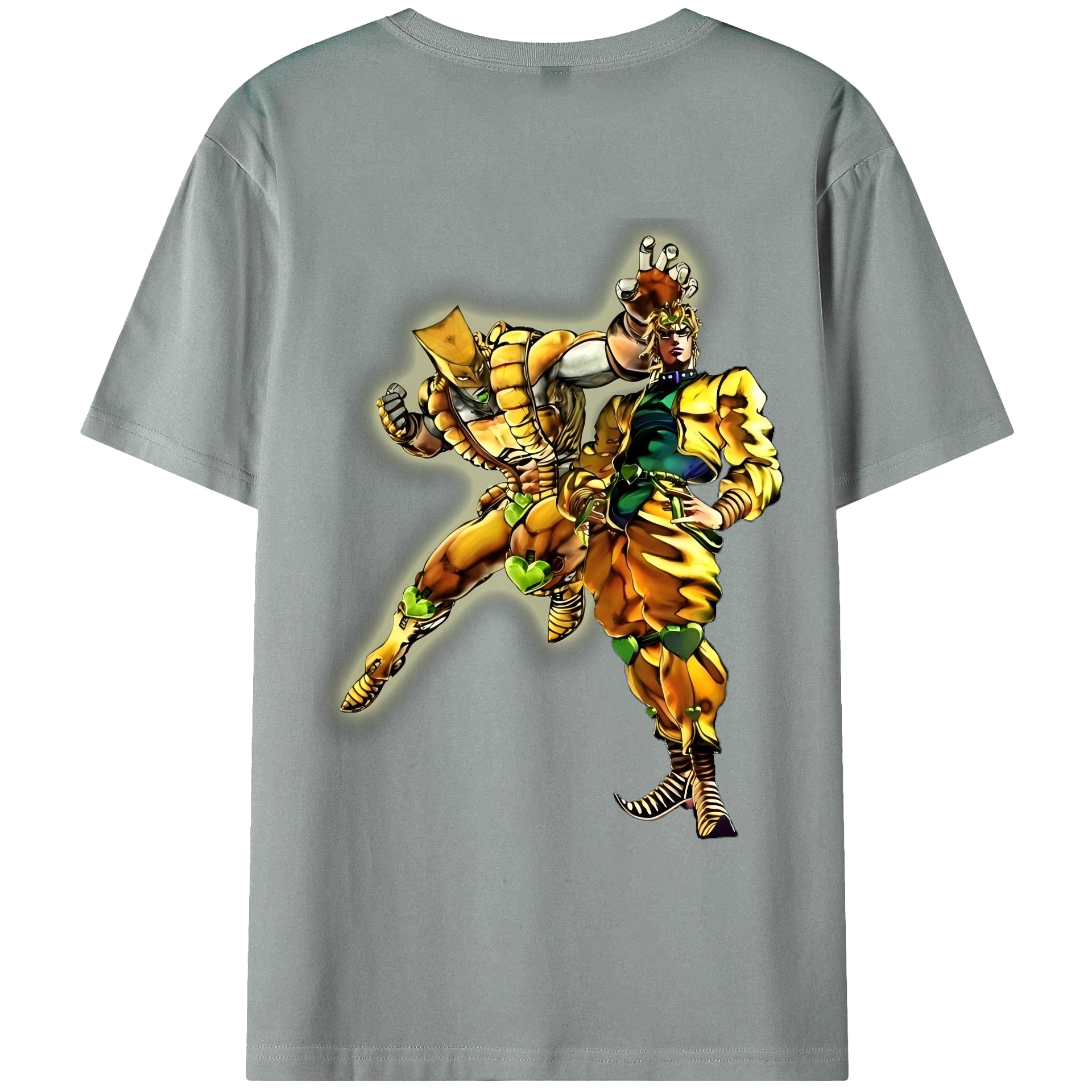 （画像用） ジョジョの奇妙な冒険 ディオ?ブランドー JoJo's Bizarre Adventure Dio Brando 綿100％ メンズ半袖Tシャツ（バックプリント） 通気性